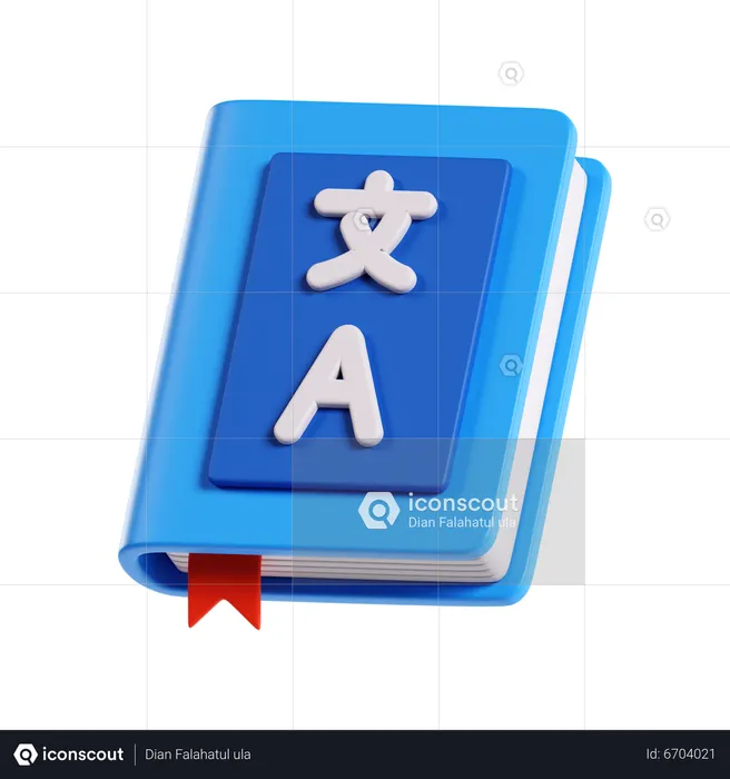 Livre de langue  3D Icon