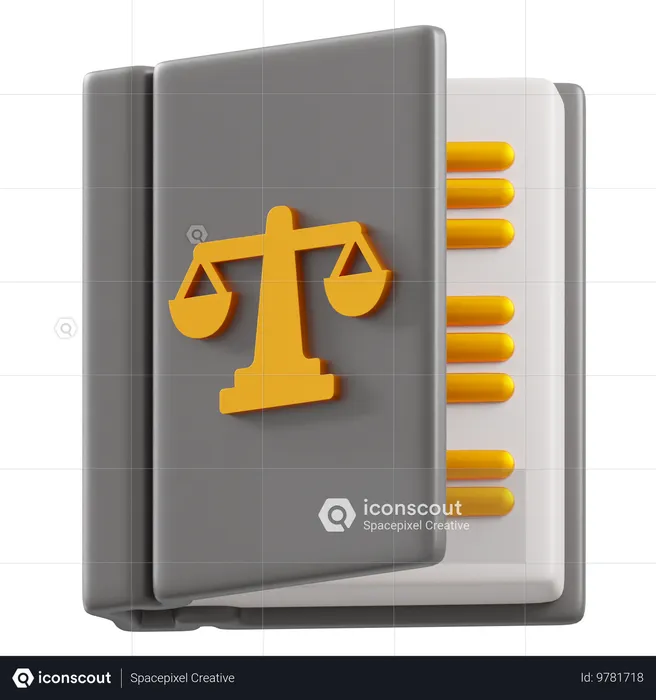 Livre de droit  3D Icon