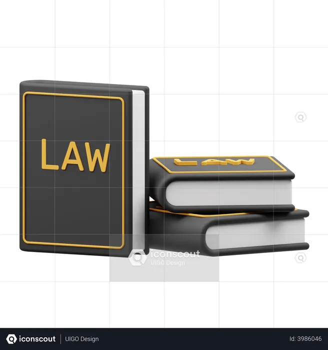 Livre de droit  3D Illustration