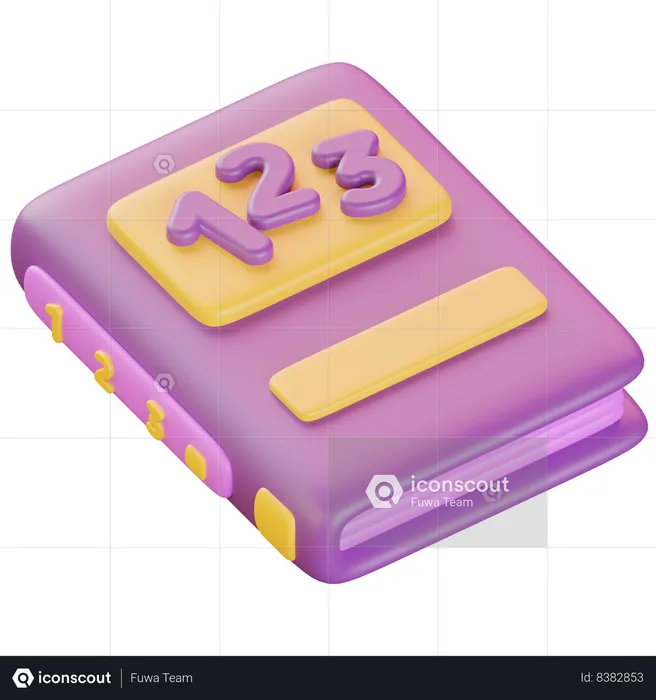 Livre de maths  3D Icon