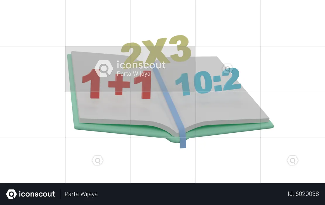 Livre de mathématiques  3D Icon