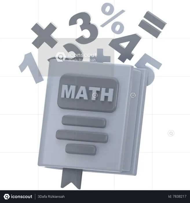 Livre de mathématiques  3D Icon