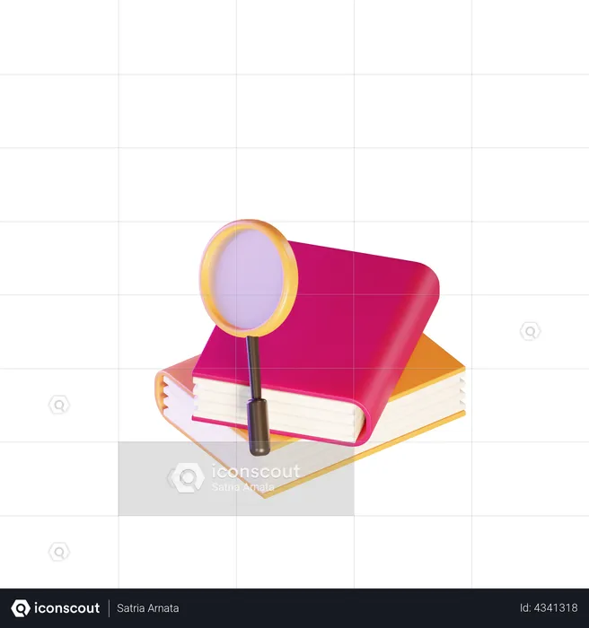 Livre de recherche  3D Illustration