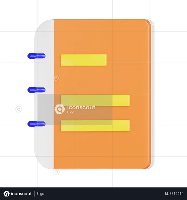 Cahier de tâches  3D Illustration