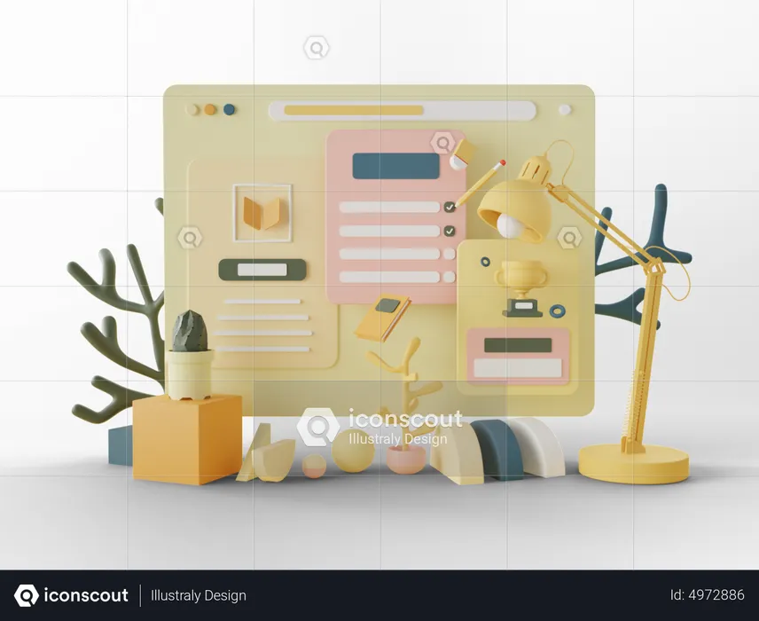 Livre électronique en ligne  3D Icon