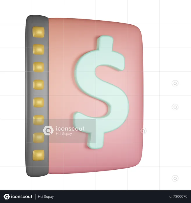 Livre financier  3D Icon