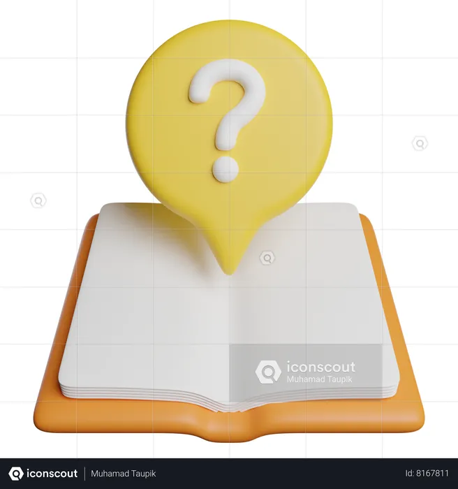 Question de livre  3D Icon