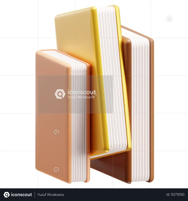 Pile de livres  3D Icon