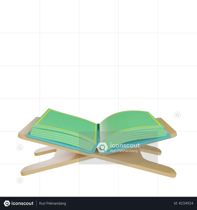 Livro do Alcorão  3D Illustration