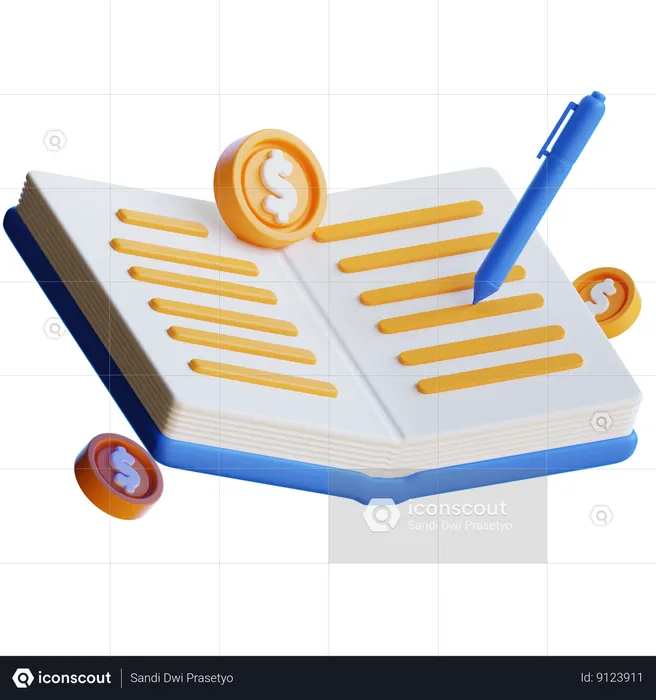 Livro de contabilidade  3D Icon