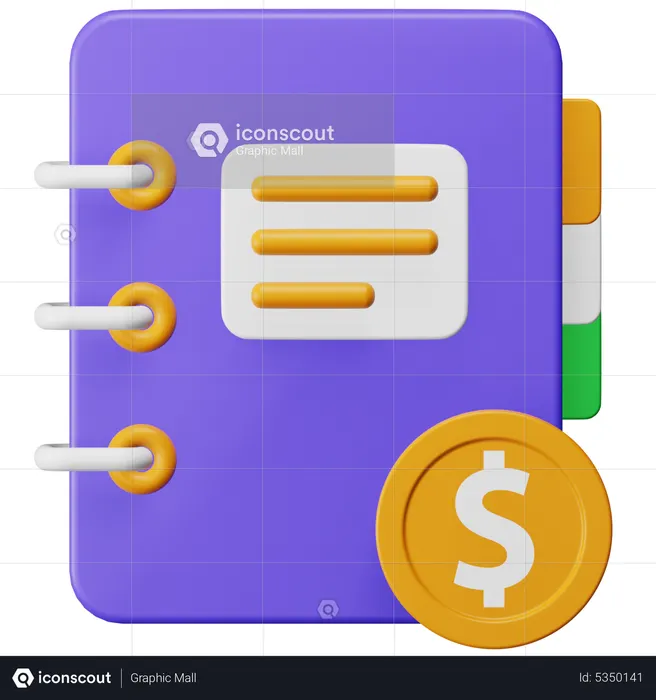Livro de contas  3D Icon