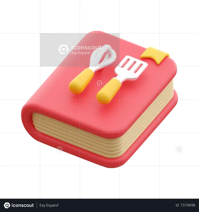 Livro de culinária  3D Icon