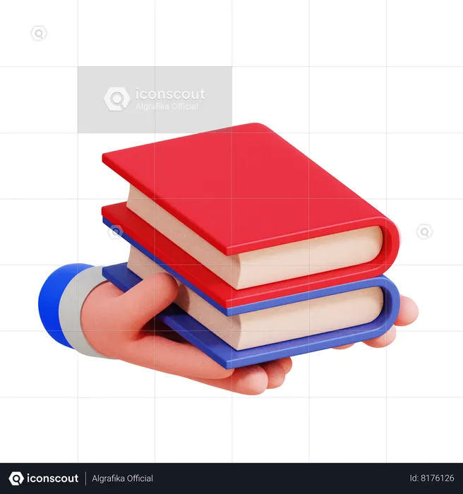 Mão segurando o livro  3D Icon