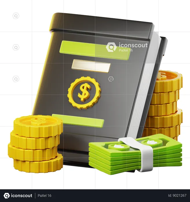 Livro financeiro  3D Icon