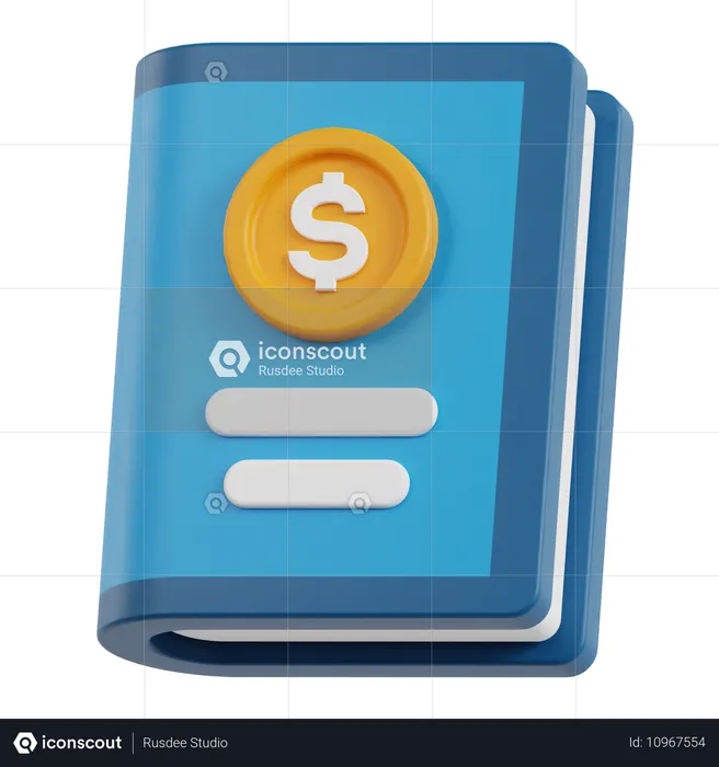 Livro financeiro  3D Icon