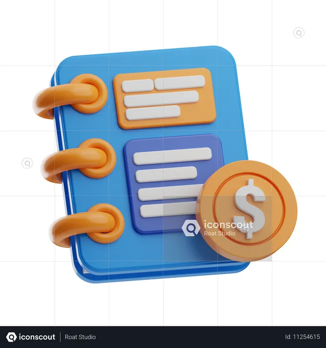 Livro financeiro  3D Icon