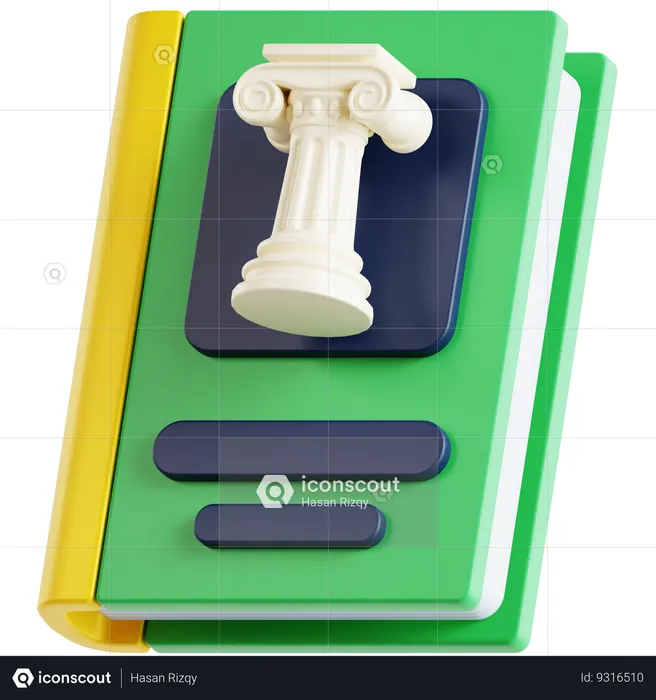 Livro histórico  3D Icon