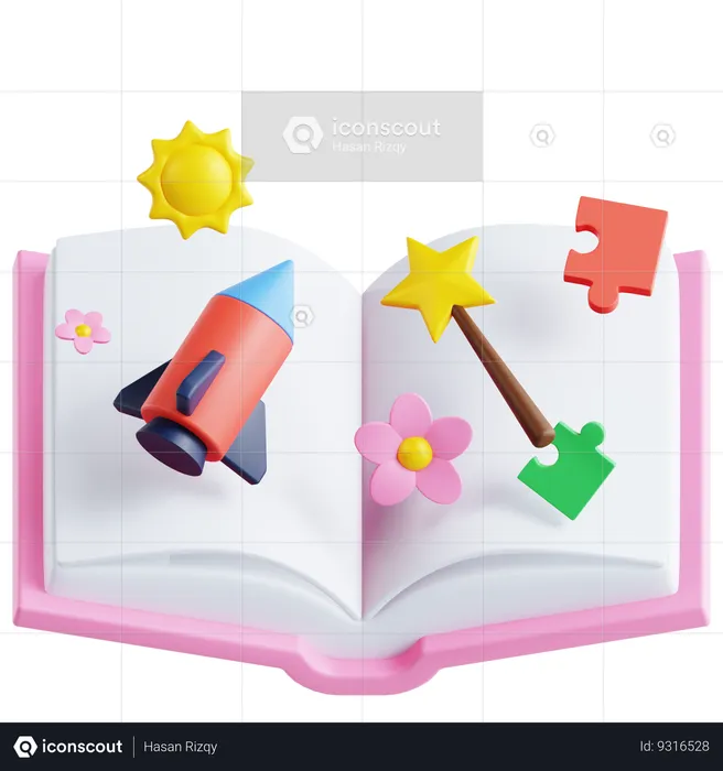 Livro infantil  3D Icon