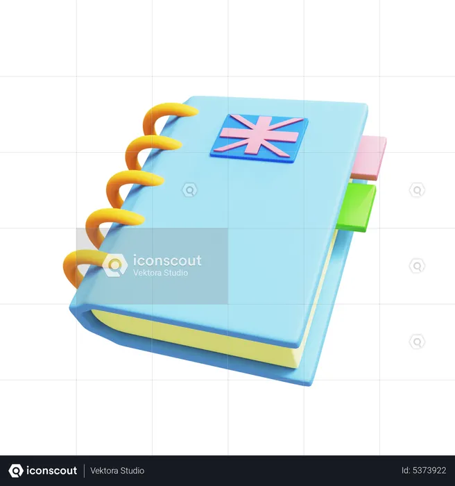 Livro de inglês  3D Icon