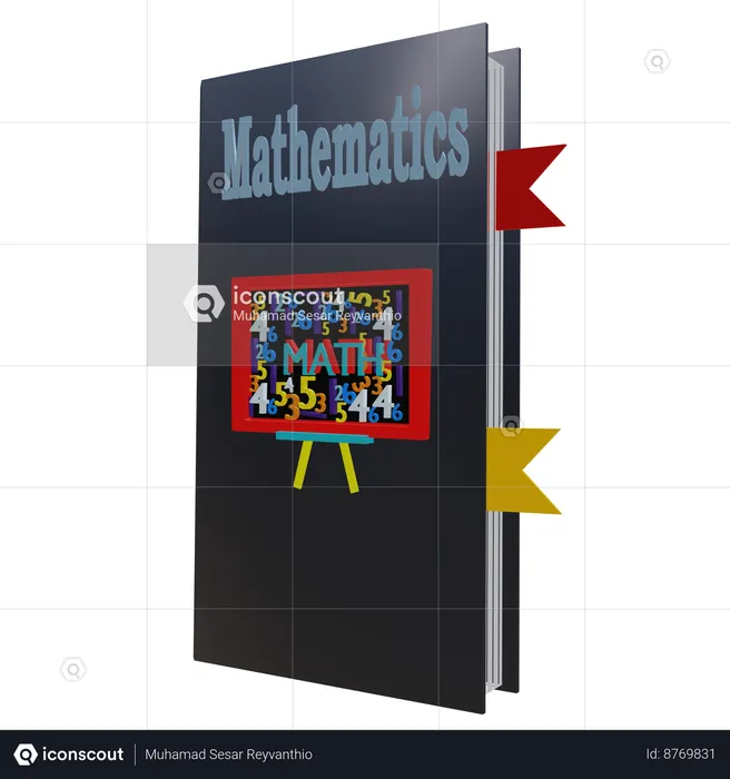 Livro de matemática  3D Icon