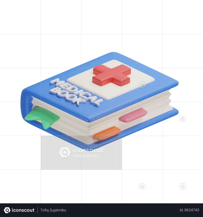 Livro médico  3D Icon