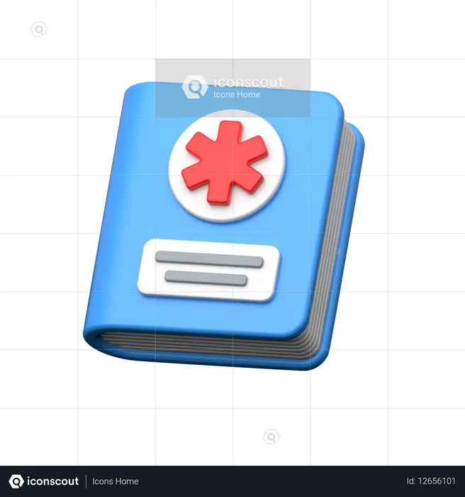Livro médico  3D Icon