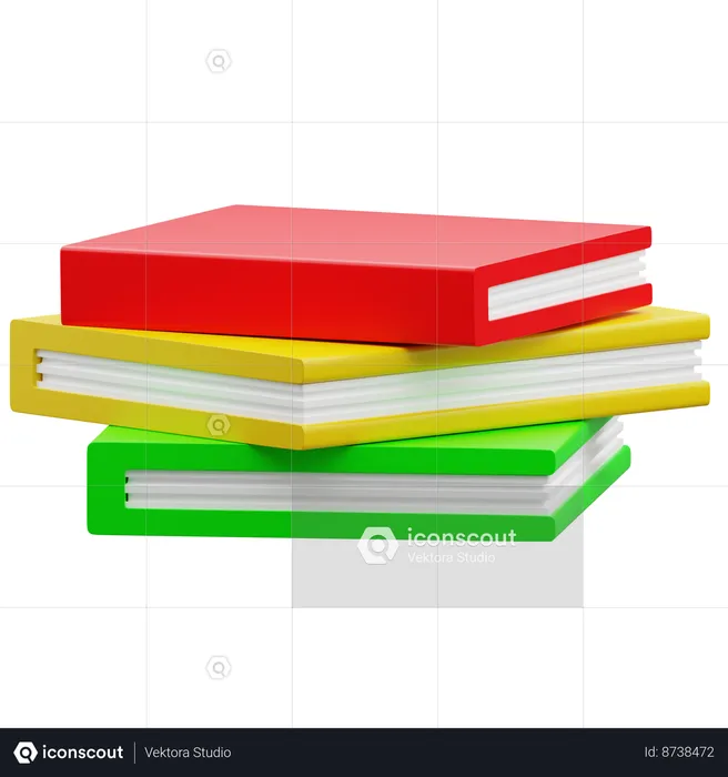 Livros da escola  3D Icon