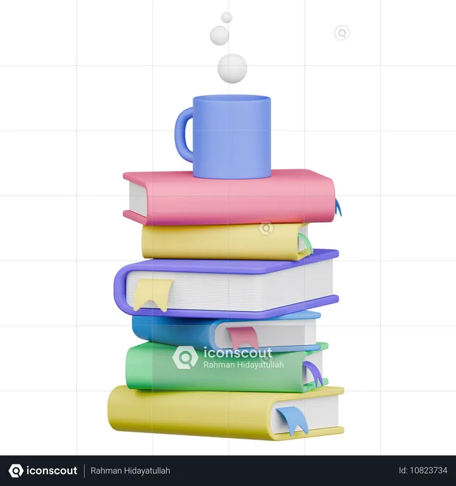 Pilhas de livros  3D Icon
