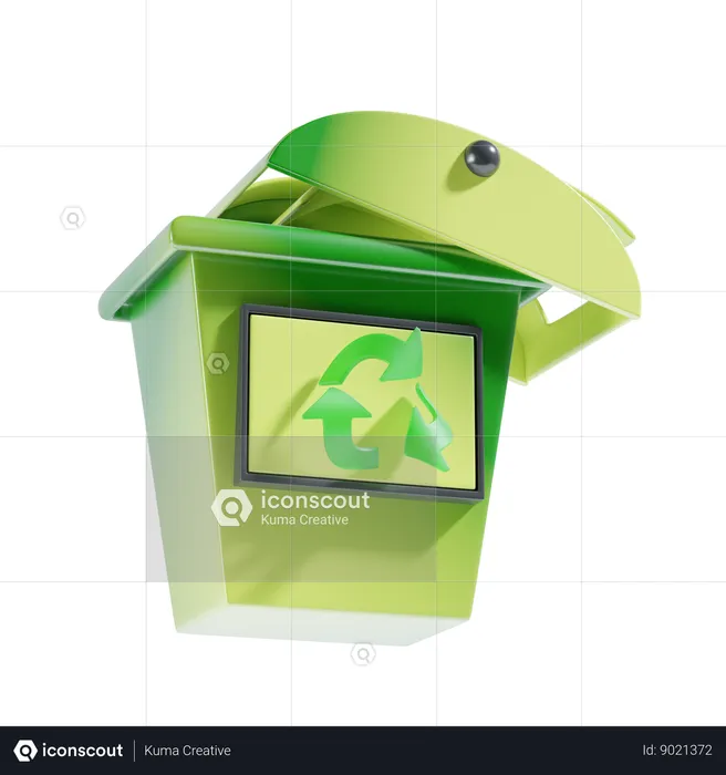 Lixeira de reciclagem  3D Icon