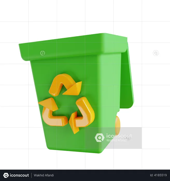 Lixeira de reciclagem  3D Illustration