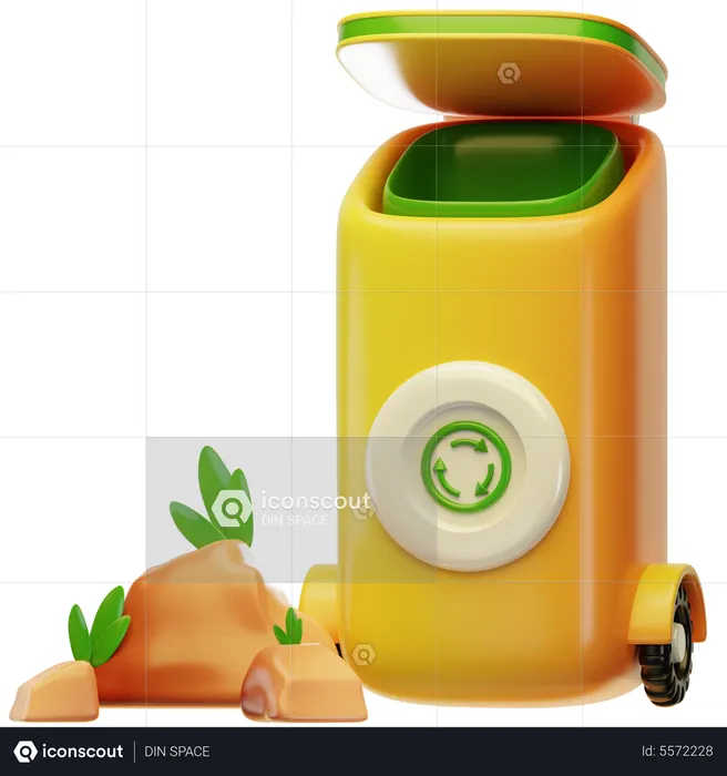 Lixeira de reciclagem  3D Icon