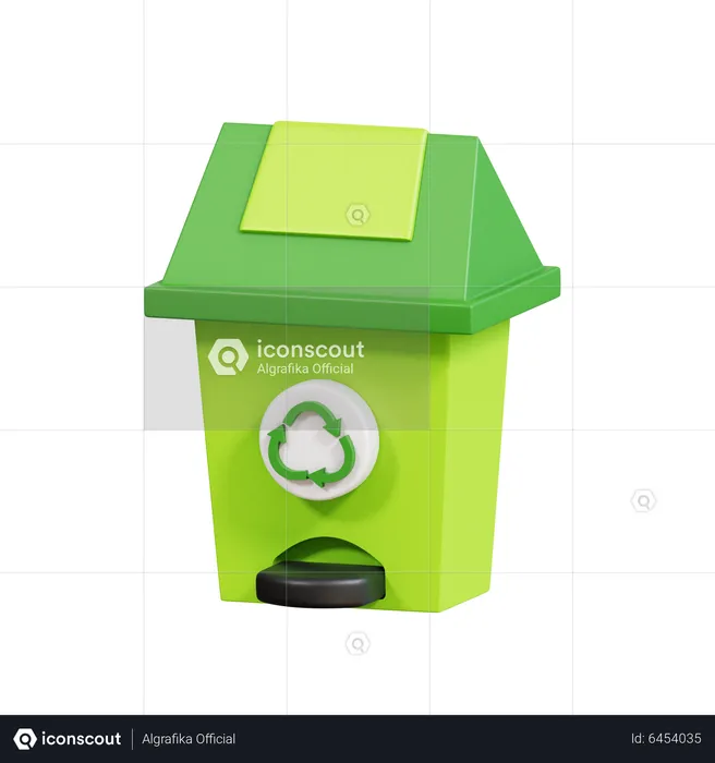 Lixeira de reciclagem  3D Icon