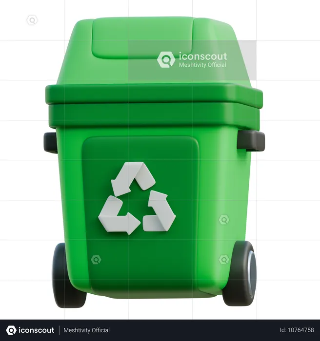 Lixeira de reciclagem  3D Icon