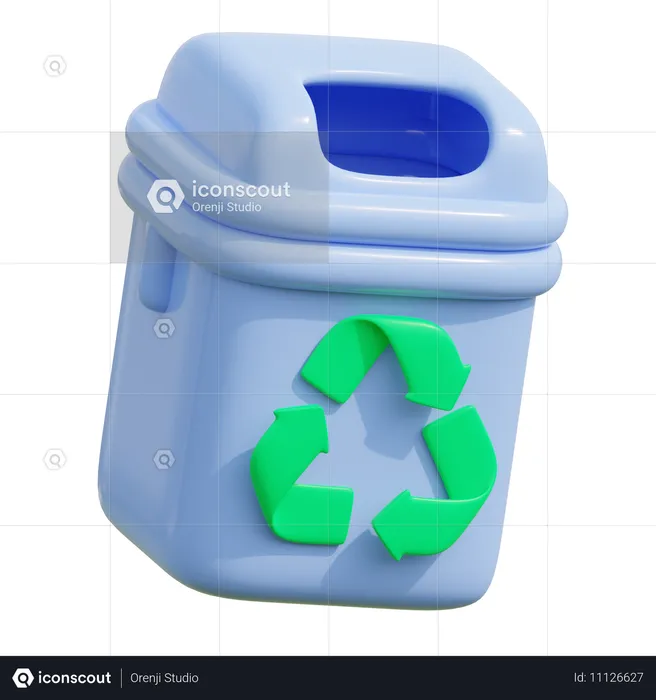 Lixeira de reciclagem  3D Icon