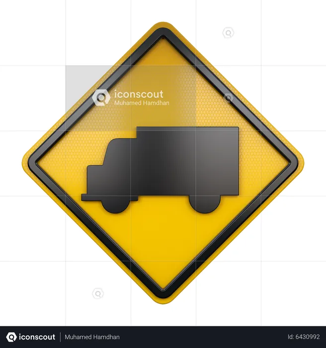 LKW-Zeichen  3D Icon