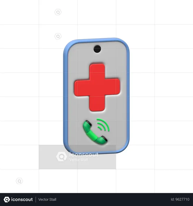 Llamada de emergencia  3D Icon
