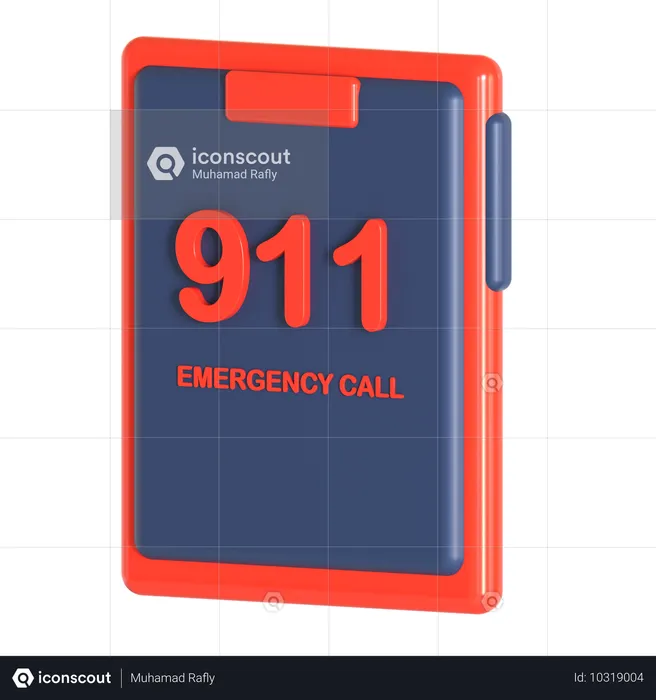 Llamada de emergencia al 911  3D Icon