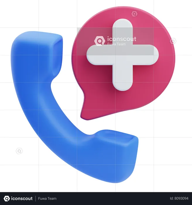 Llamada de emergencia  3D Icon