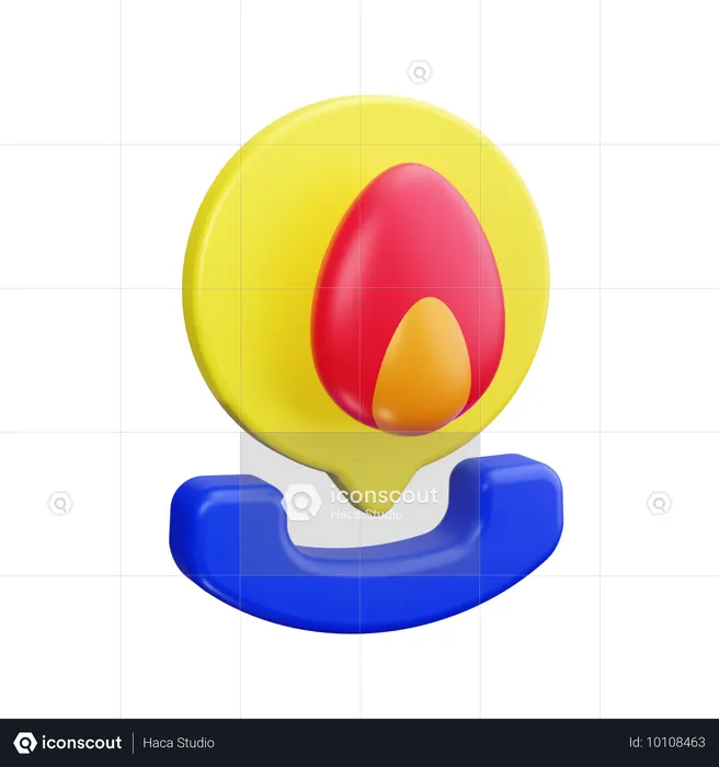 Llamada de fuego  3D Icon