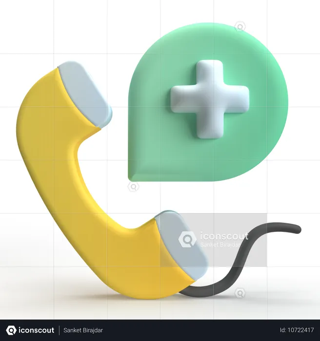 Llamada medica  3D Icon