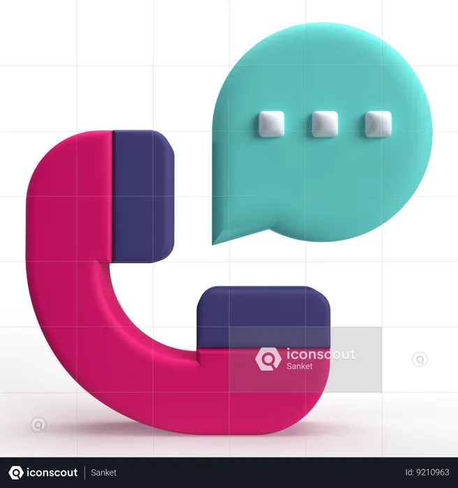 Llamada telefónica  3D Icon