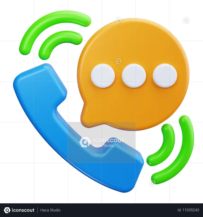 Llamada telefónica  3D Icon