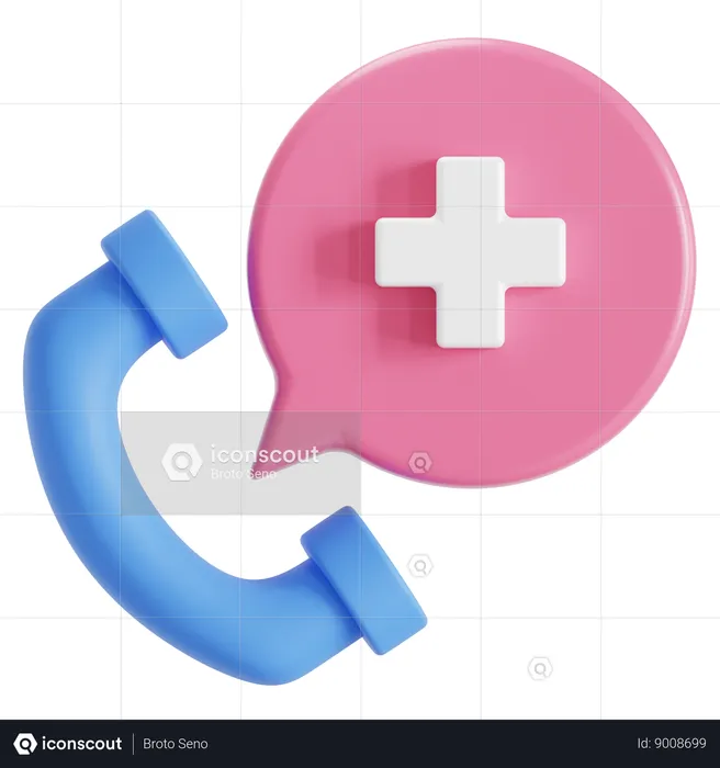 Llamar al hospital  3D Icon