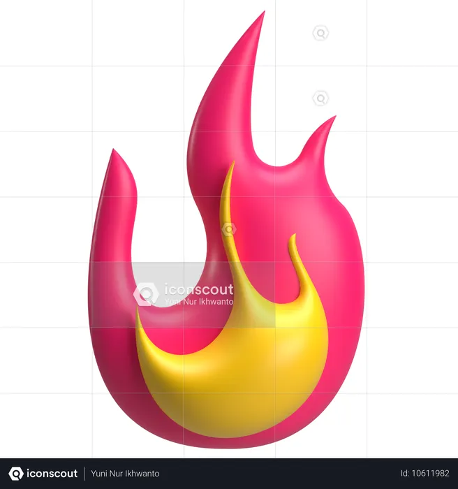 Llamas de fuego  3D Icon