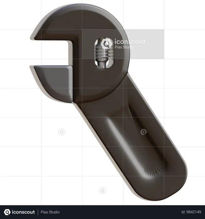 Llave ajustable  3D Icon