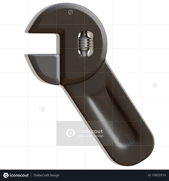 Llave ajustable  3D Icon