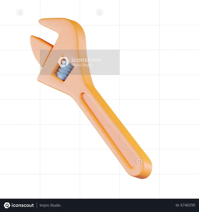 Llave ajustable  3D Icon