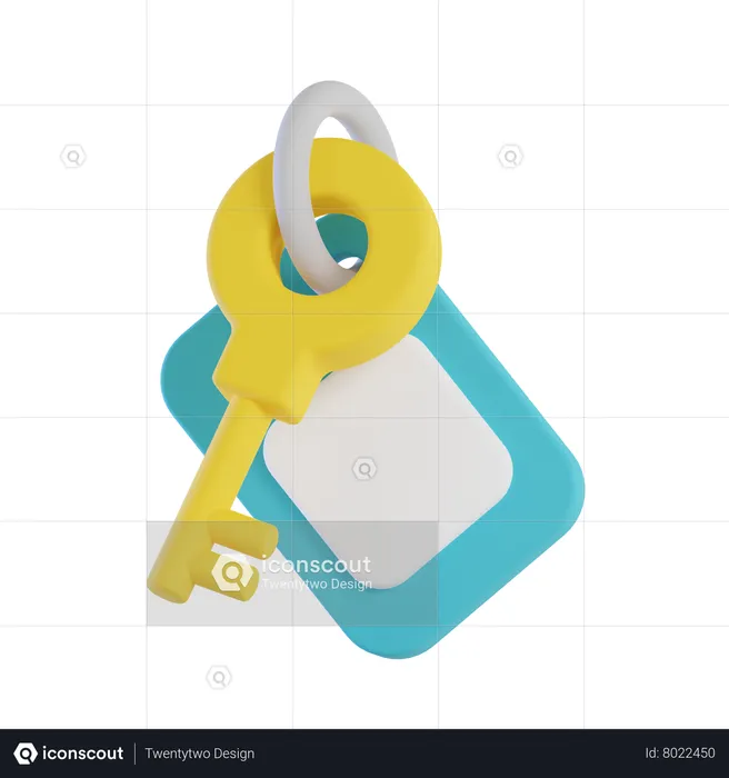 Llave de la habitación  3D Icon