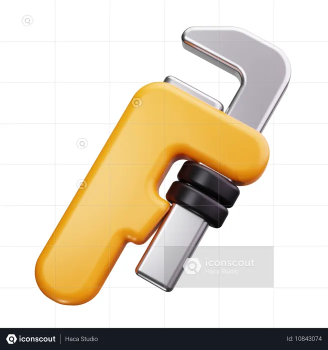 Llave de tubo  3D Icon