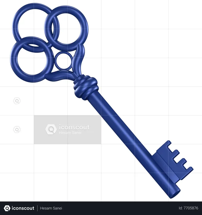 Llave vieja  3D Icon